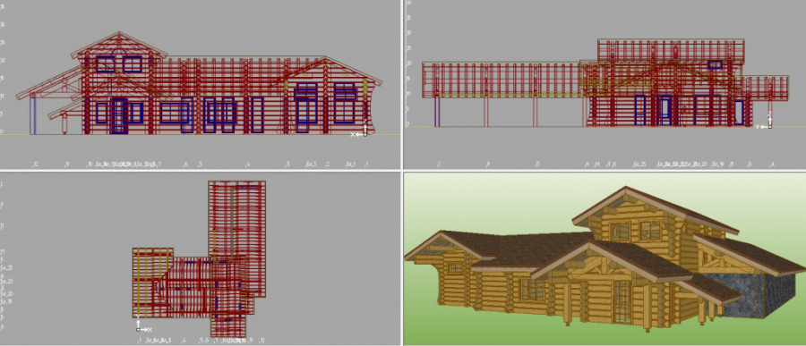 Особенности проектирования домов из лафета в норвежском стиле 
